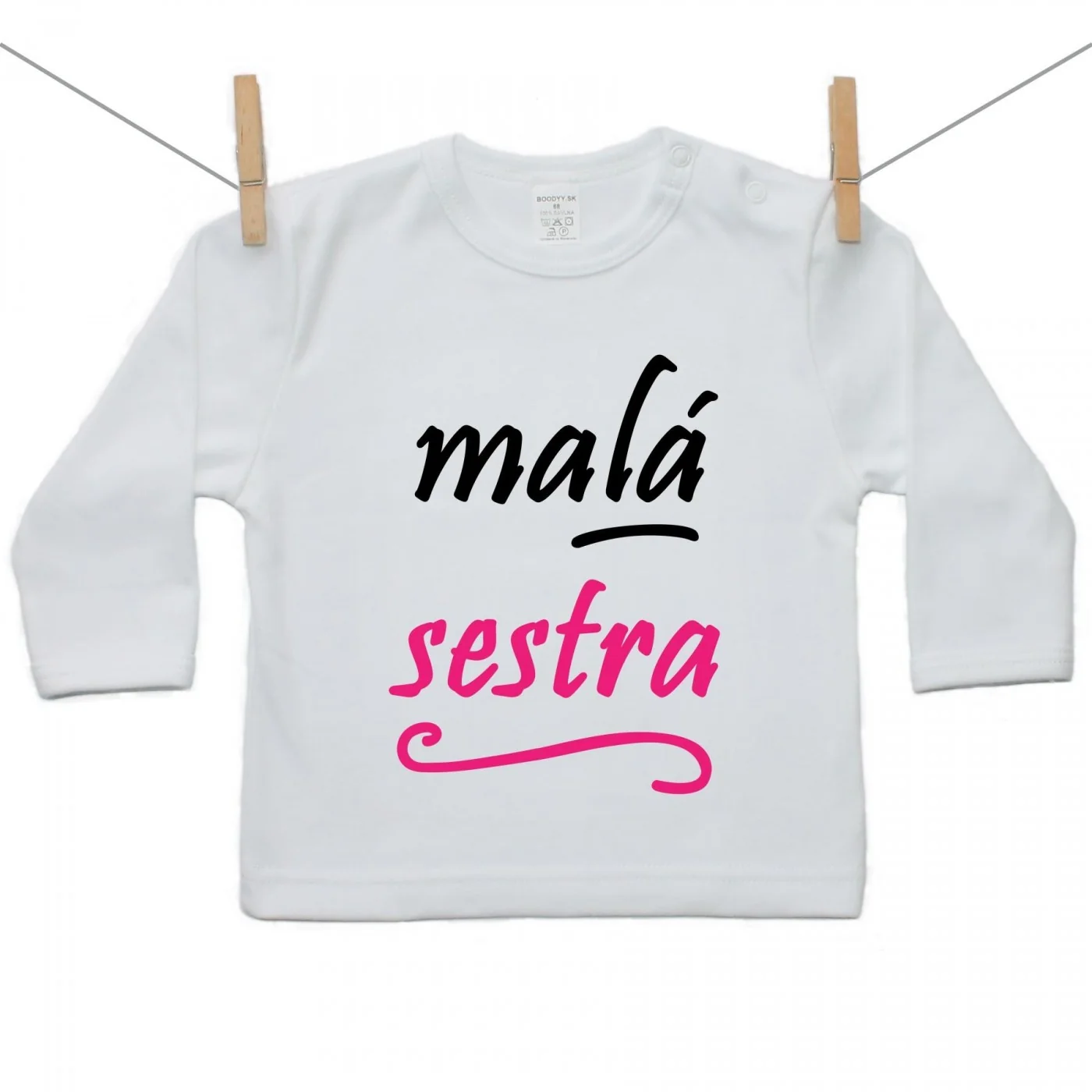 Boodyy Tričko s dlhým rukávom Malá sestra Veľkosť: 98