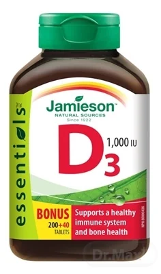 JAMIESON VITAMÍN D3 1000 IU 1×240 tbl, vitamín D3