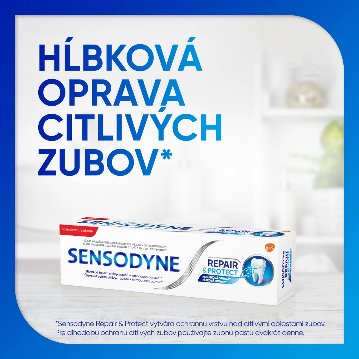 Sensodyne Repair&Protect mentol 1x75 ml, zubná pasta pre opravu citlivých zubov