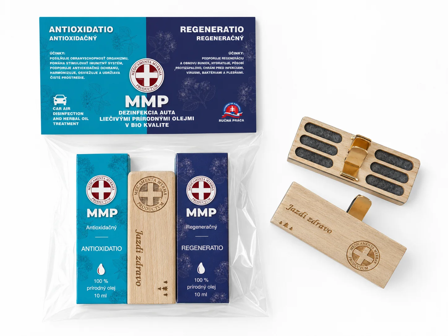 MMP Dezinfekcia auta iečivými prírodnými olejmi v bio kvalite - ANTIOXIDATIO + REGENERATIO olej+ difúzer 10 ml
