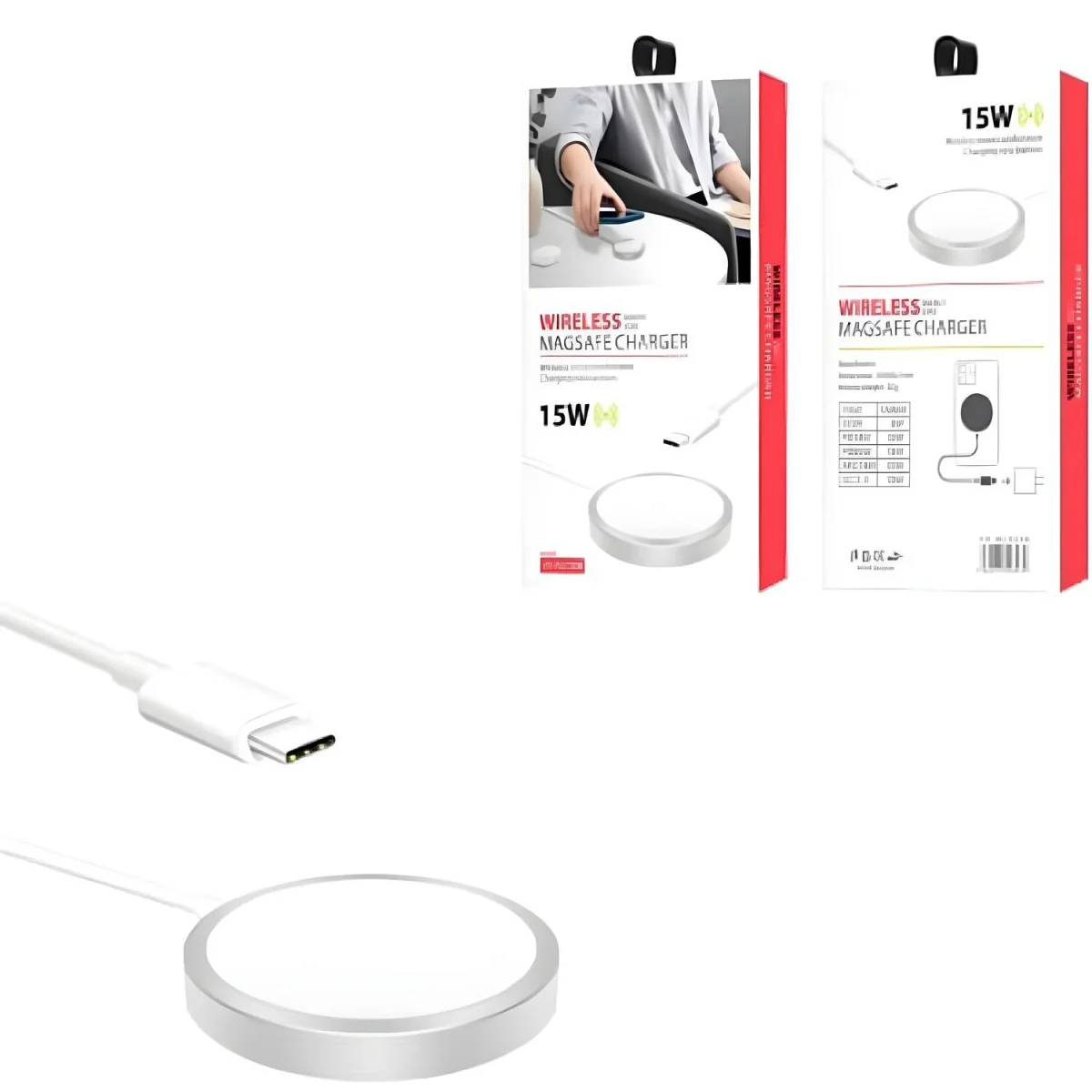 Bezdrôtová energetická hviezda Magsafe nabíjačka 15W - Biela