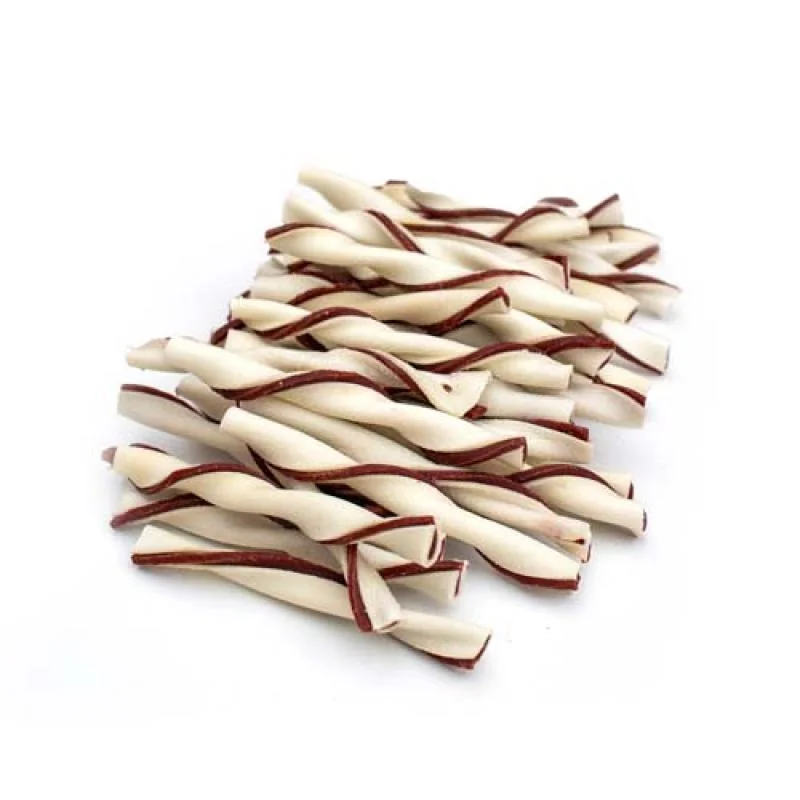 COBBYS PET AIKO SNACK Chicken stix 400g (+/- 50ks) točená tyčinka z byvolej kože s kuracou plnkou 