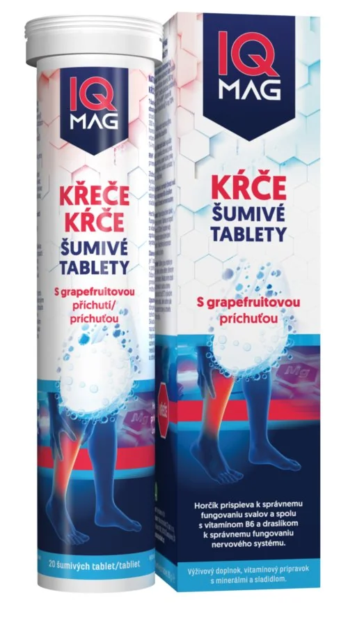 IQ MAG KŔČE horčík grep 1×20 tbl, výživový doplnok