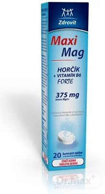 Zdrovit MaxiMag HORČÍK FORTE (375 mg) + VITAMÍN B6 1×20 tbl, horčík + vitamín B6