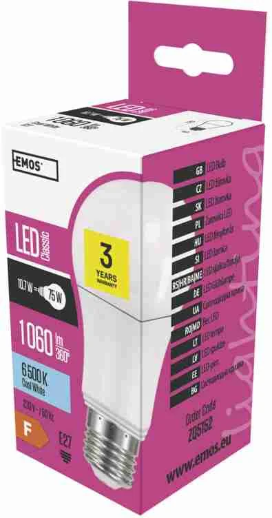 LED CLS A60 10,7W E27 CW 1×1 ks, LED žiarovka