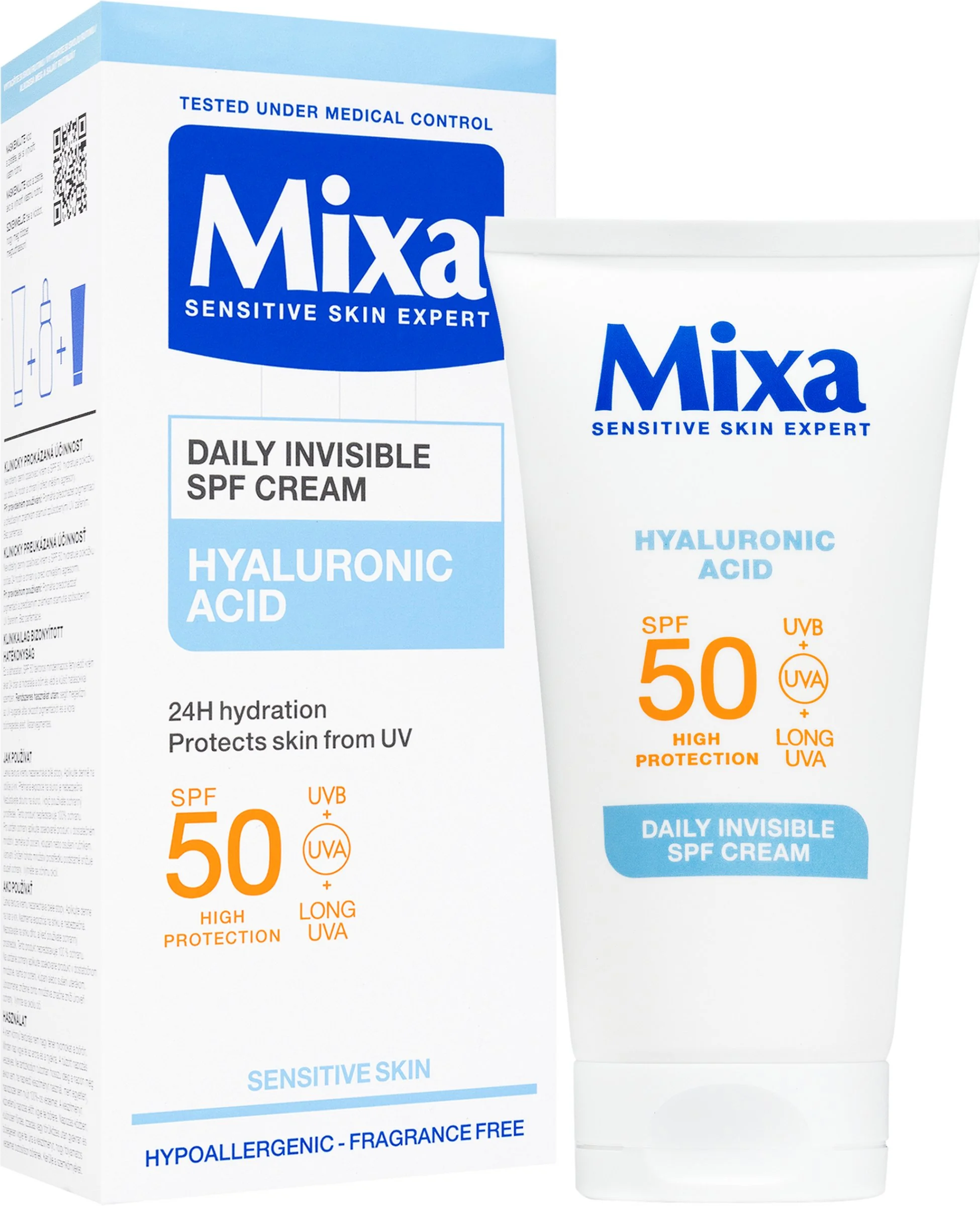 MIXA neviditel´ný denný krém SPF 50 1×50 ml, denný krém