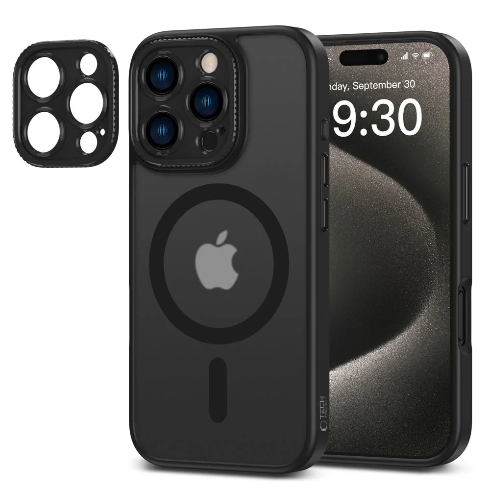 Tech-Protect MagCam MagSafe kryt na iPhone 16 Pro Max, čierny