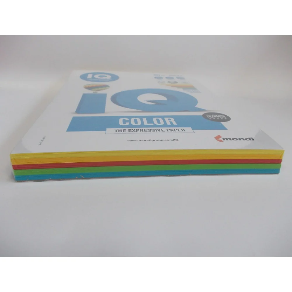 Mondi Farebný papier IQ color 5x50 mix Intenzívne farby, A4 160g-Mondi