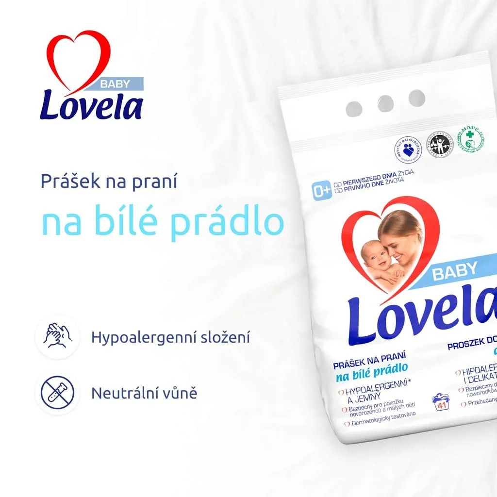 LOVELA Baby prací prostriedok na bielu bielizeň 4,1kg / 41 praní