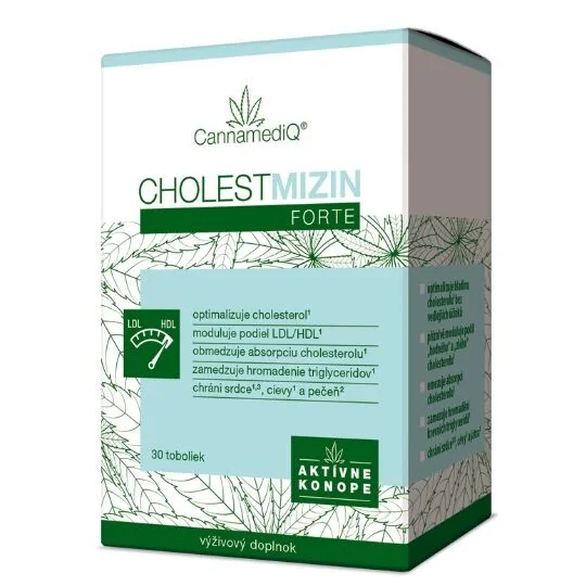 CannamediQ CHOLESTMIZIN Forte 30 tob. 1×30 cps, výživový doplnok