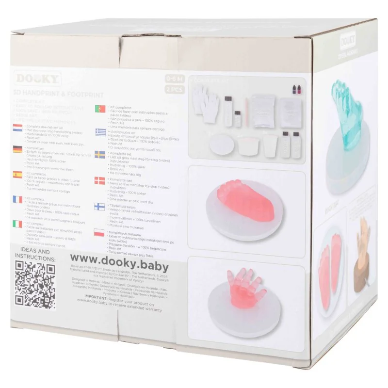 Dooky crystal Memories 3D Handprint & Footprint