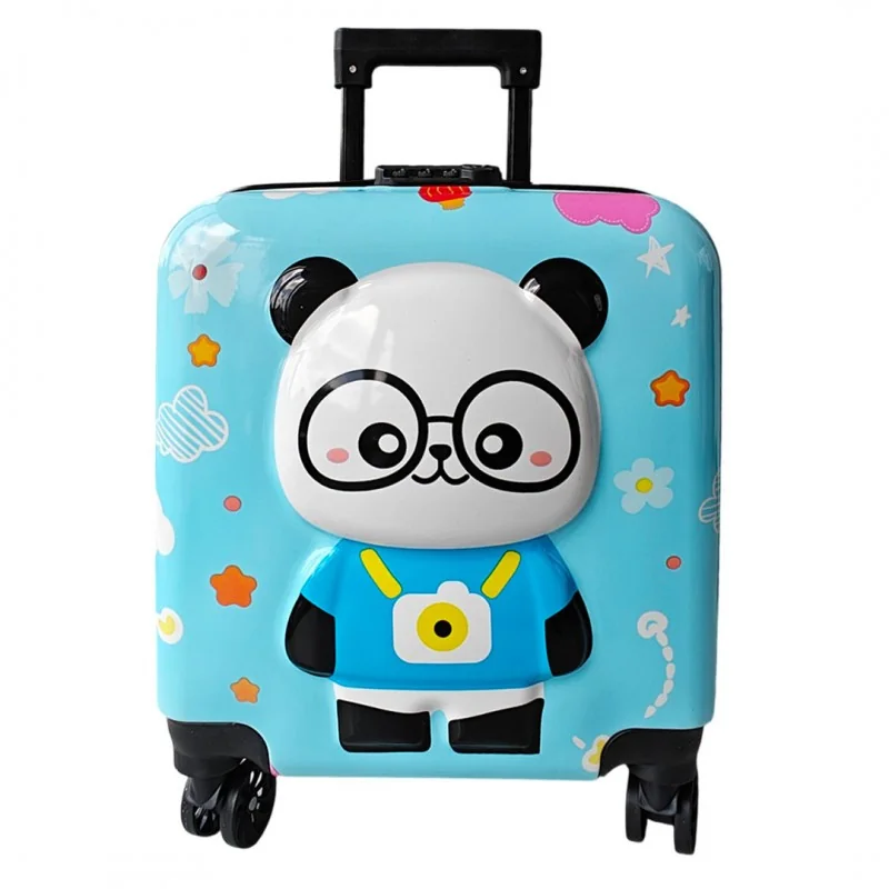 Livefy detský kufor Panda 36 × 44 cm, modrý