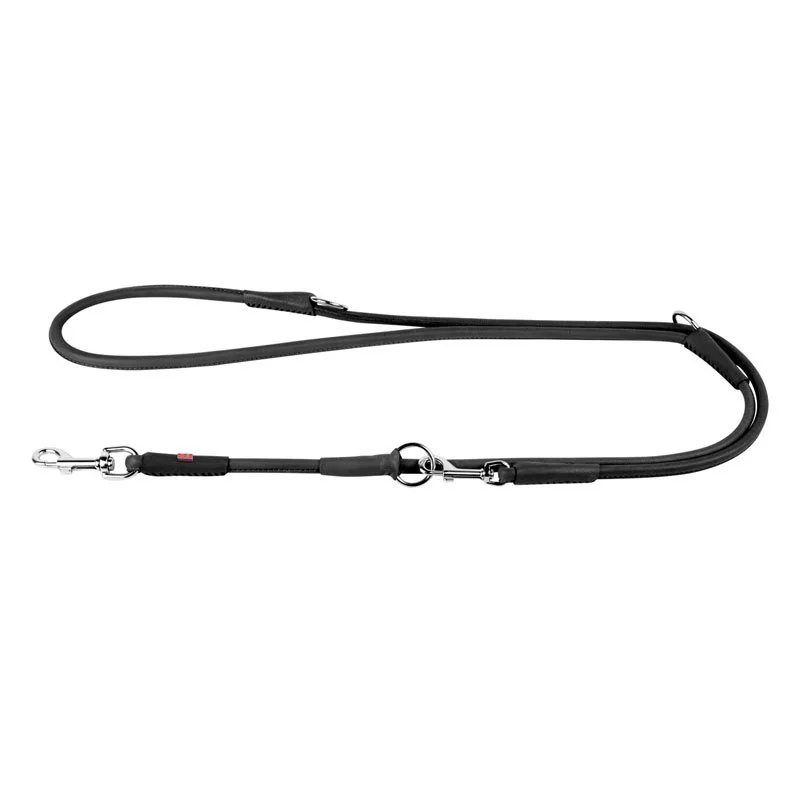 Prepínacie okrúhle kožené vodítko Soft čierne 122, 145, 183cm, Šírka: 10 mm