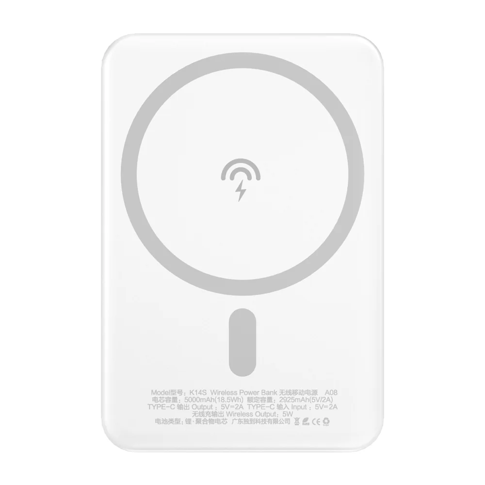 Dudao K14S MagSafe Power Bank 5000mAh 5W, čierny