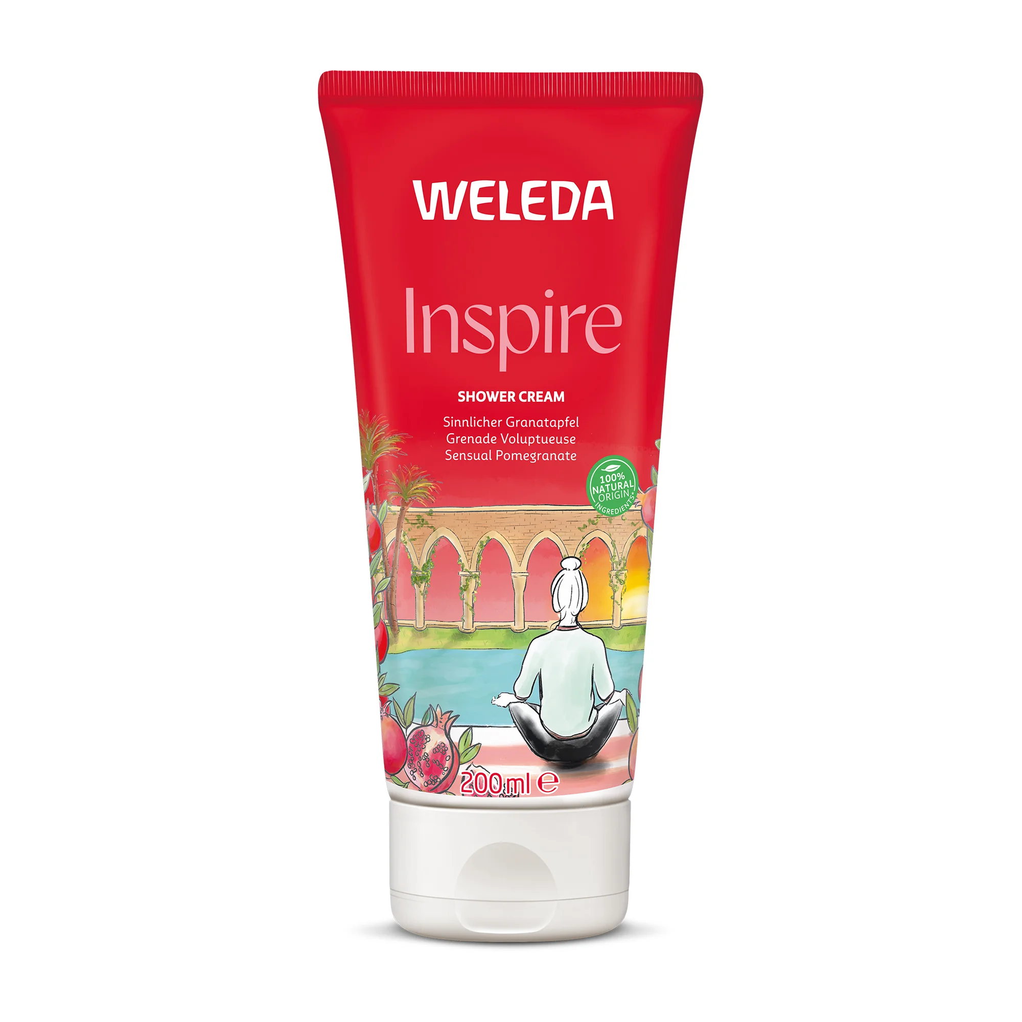 WELEDA Sprchovacia emulzia Granátové jablko 1×200 ml, sprchovacia emulzia