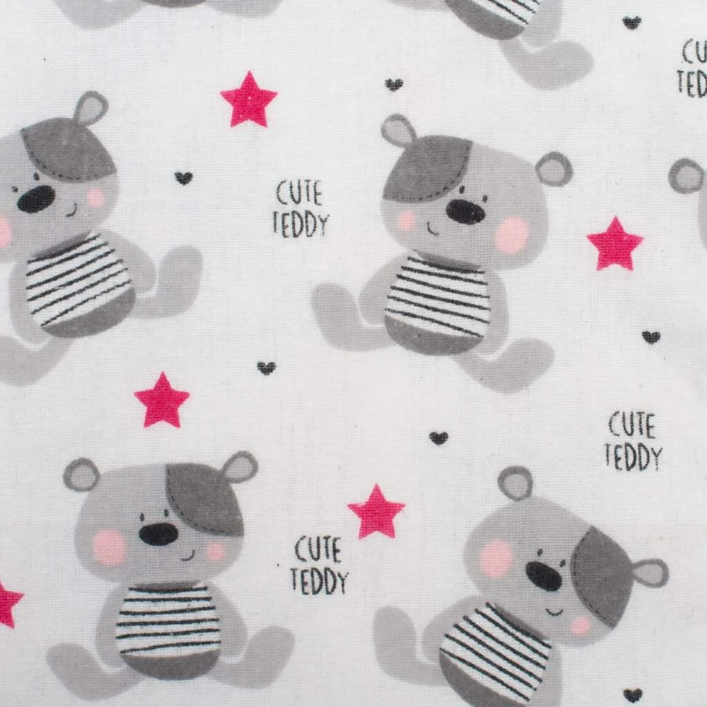 Nepremokavá flanelová podložka New Baby Cute Teddy ružová ,