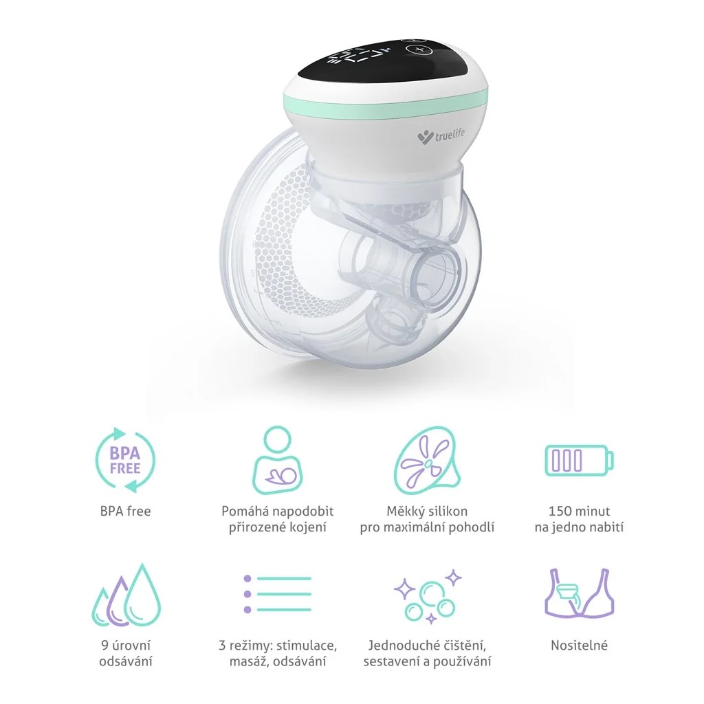 Odsávačka materského mlieka elektrická handsfree Nutrio BP W5