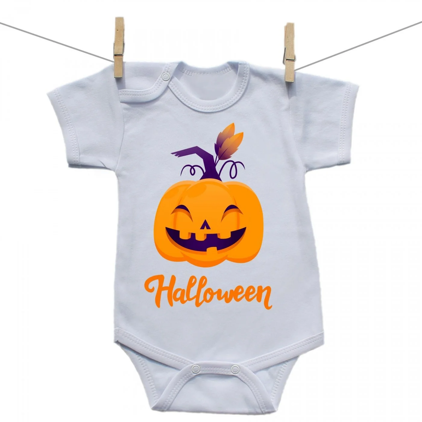 Boodyy Body s krátkym rukávom Halloween tekvica Veľkosť: 98