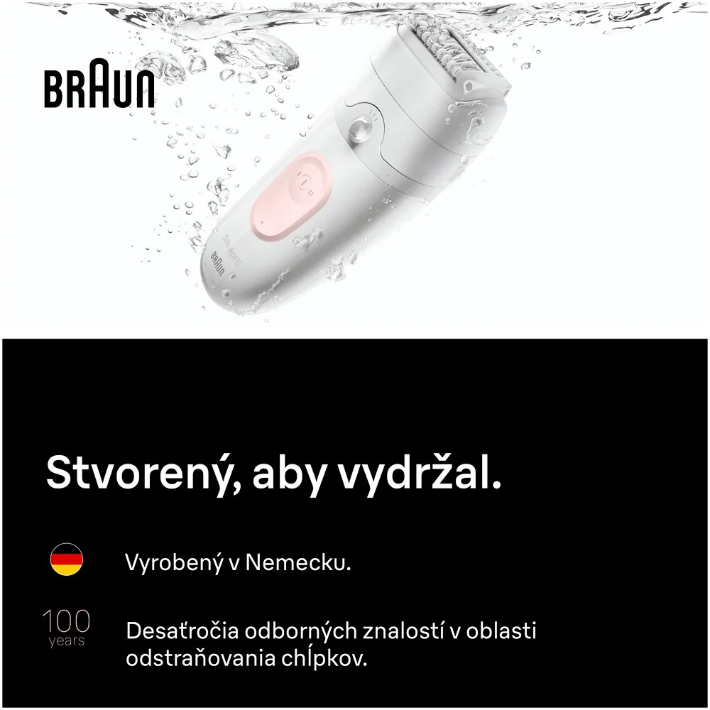 Braun Silk·épil 5 5-000 epilátor na mokré a suché použitie, svetloružový 1 ks