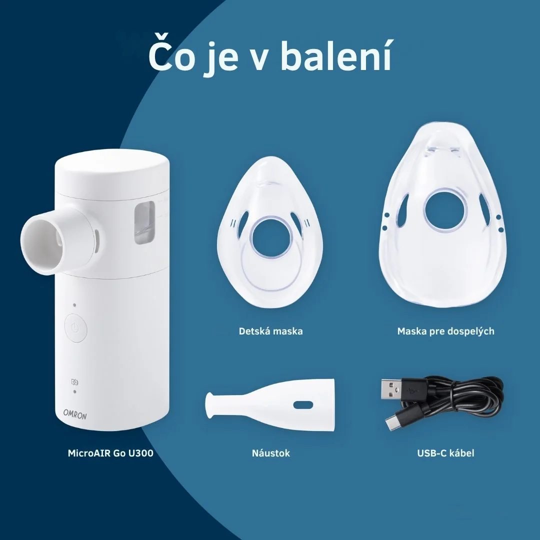Inhalátor OMRON MicroAIR Go (U300) 1 ks