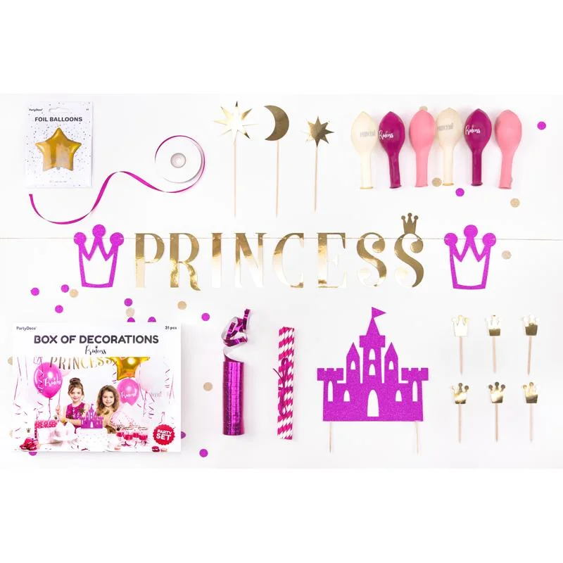 PartyDeco Party set Princezná 30ks