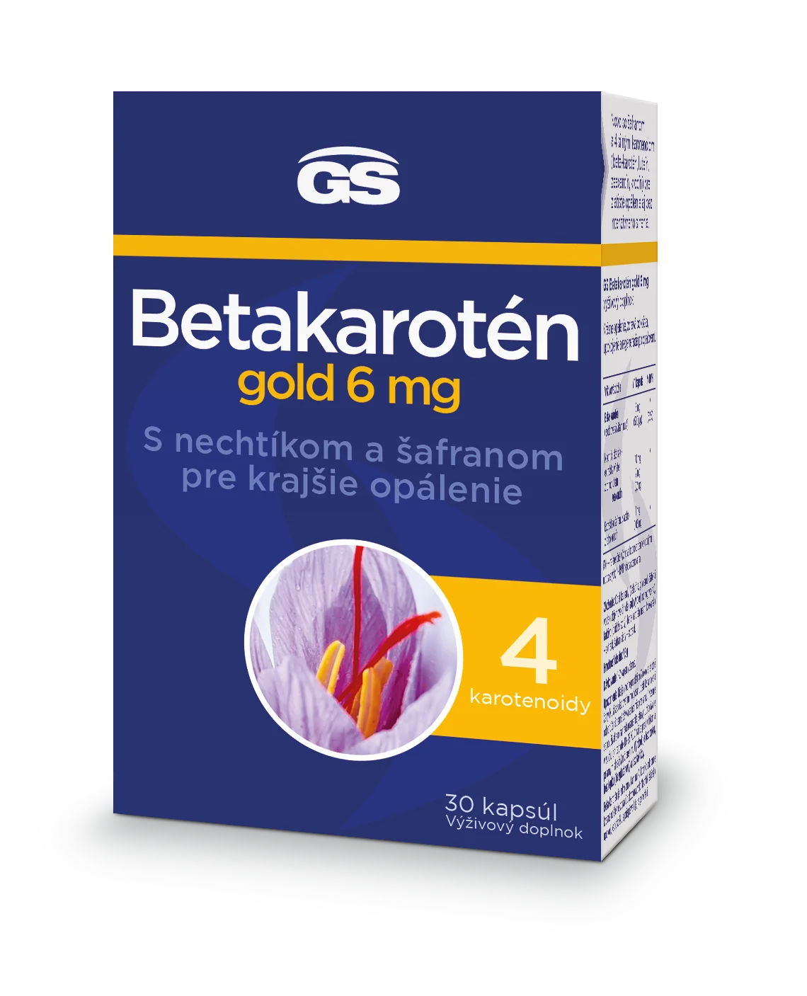 GS Betakarotén gold 6 mg 1×30 cps, výživový doplnok