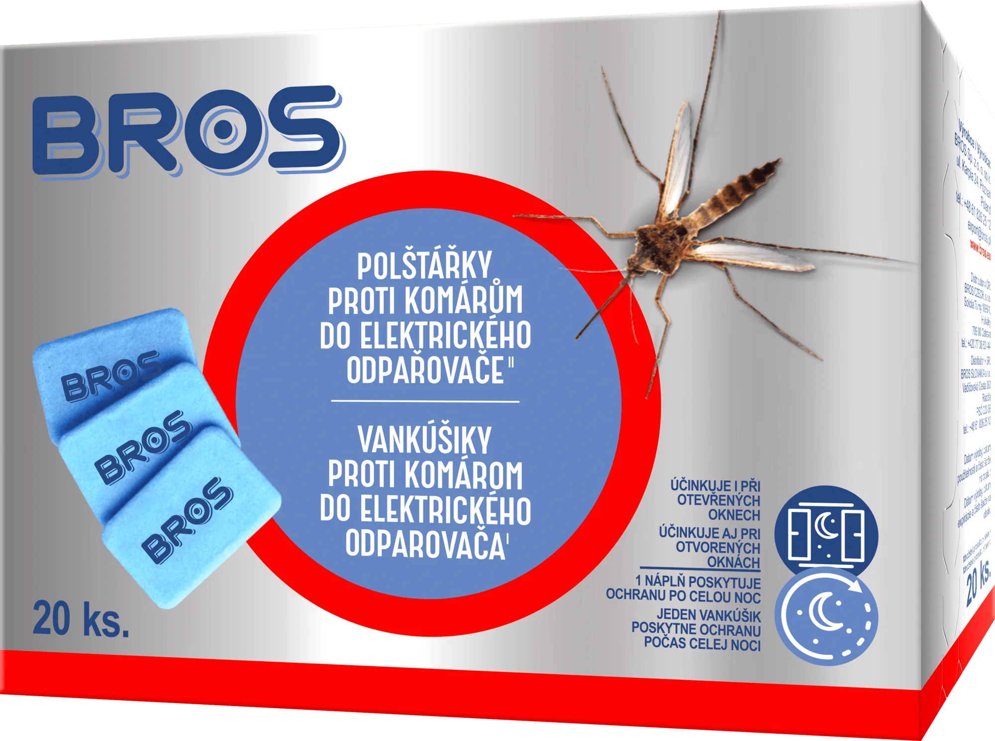 Bros Vankúšiky proti komárom do elektrického odparovača 20 ks