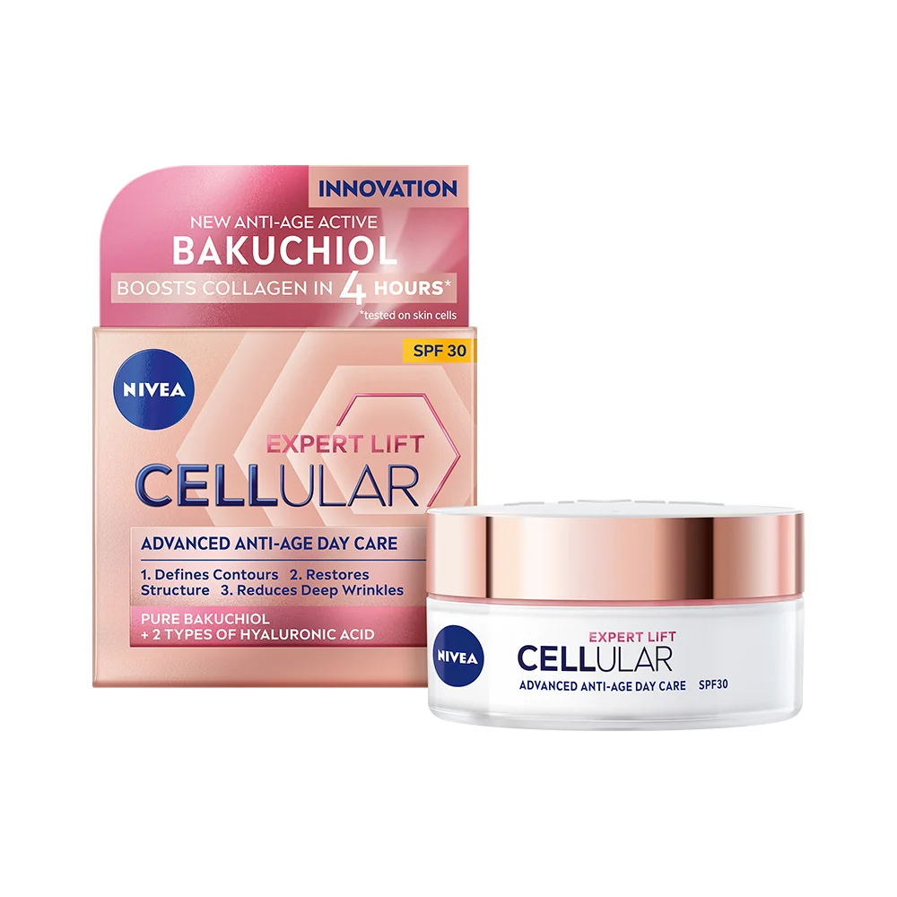 NIVEA Remodelačný denný krém Cellular Expert Lift OF 30, 50 ml 1×50 ml, remodelačný denný krém