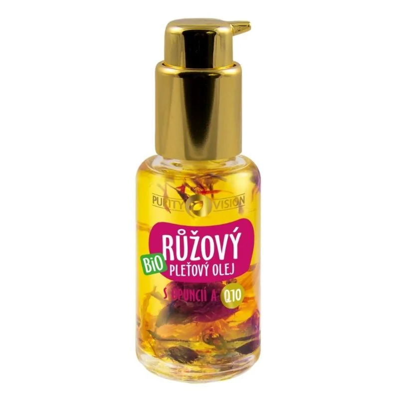 Purity Vision Bio Ružový Pleť Olej Opuncia Q10 45ml 1×45 ml, pleťový olej