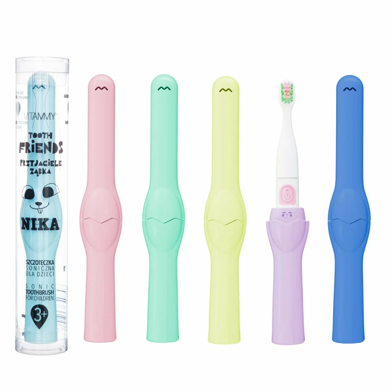 VITAMMY Tooth Friends detská sonická zubná kefka, displej 18 ks + 8 hlavíc
