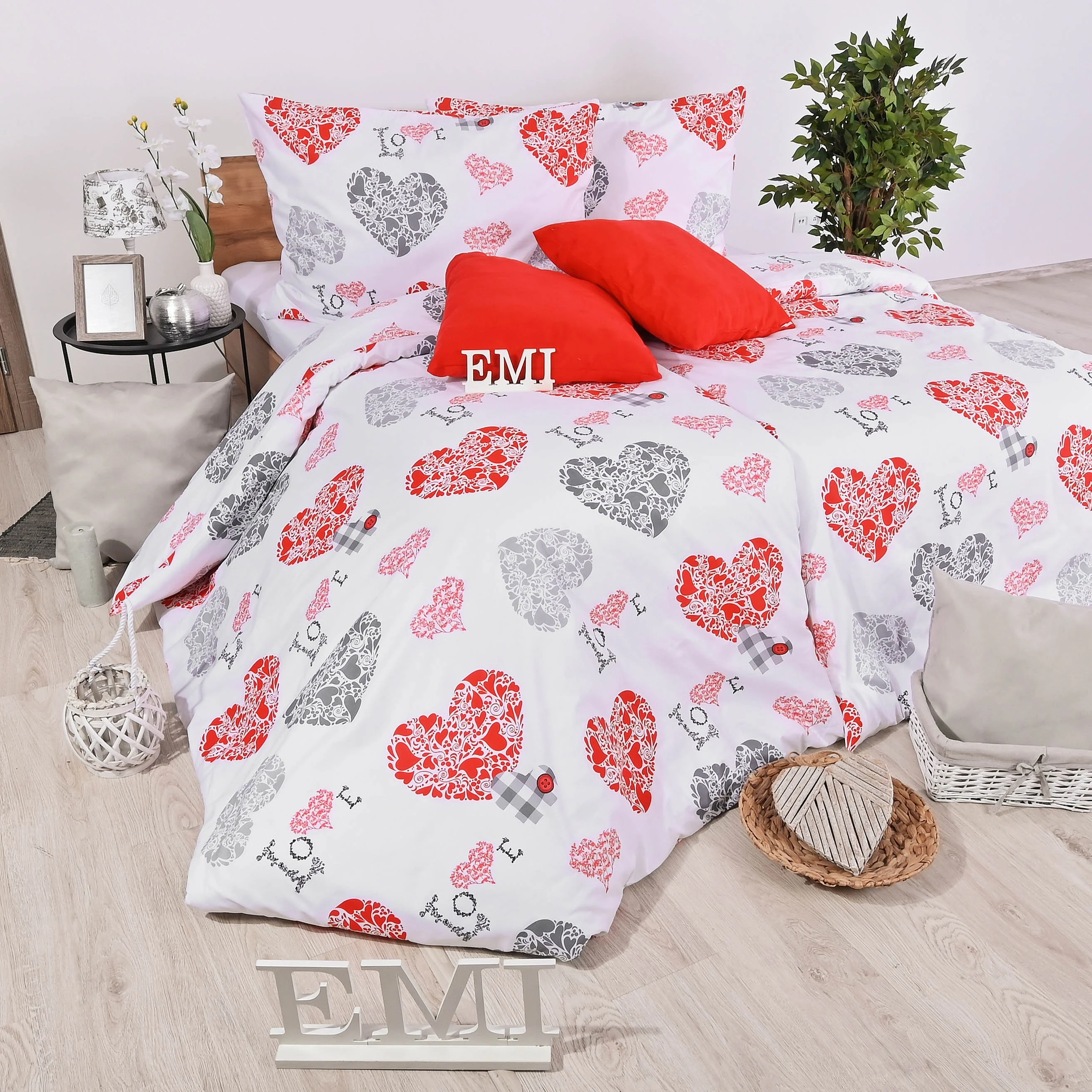 OBLIEČKY BAVLNENÉ MARIELA EMI Štandardný set jednolôžko obsahuje 1x 140x200 + 1x 70x90