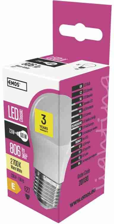 LED CLS MINI GL 7,3W E27 WW 1×1 ks, LED žiarovka