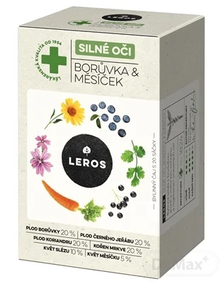 LEROS SILNÉ OČI ČUČORIEDKA & NECHTÍK 20×1,5 g, bylinný čaj