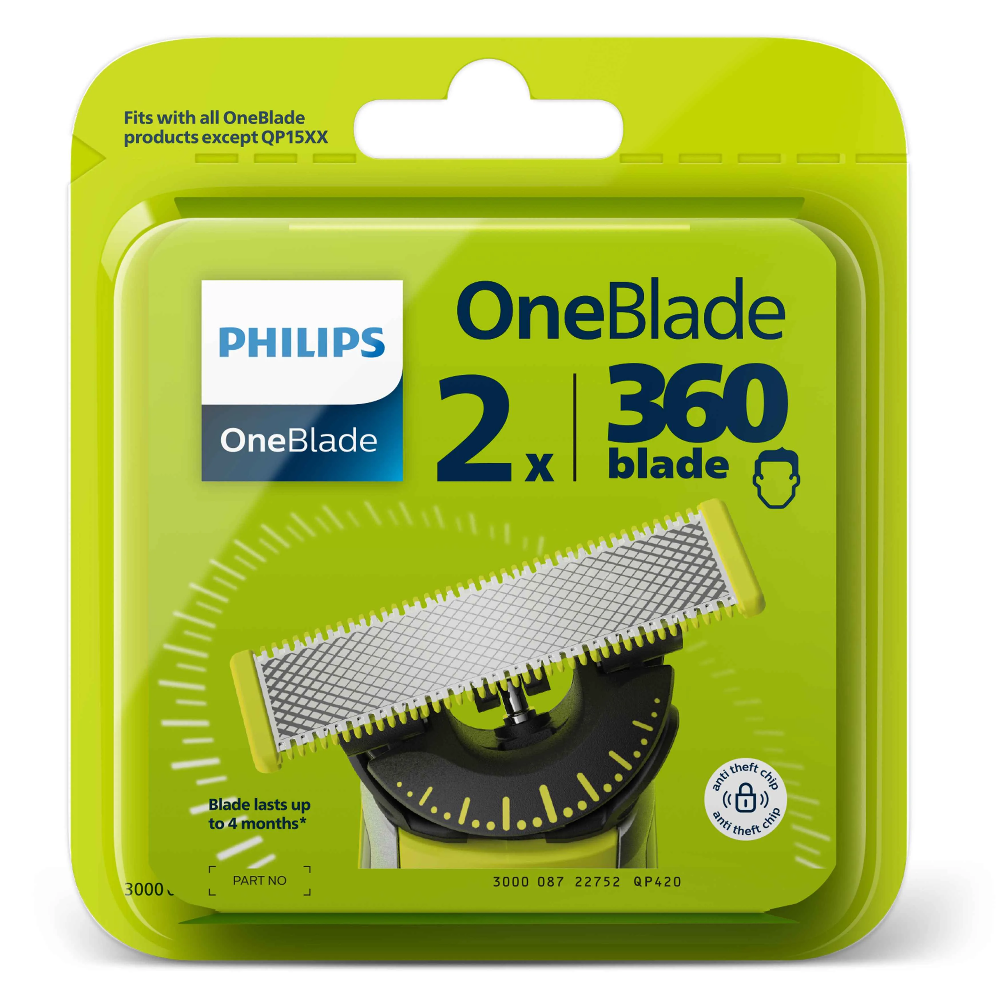 Philips Výmenné čepele OneBlade QP420/50 360