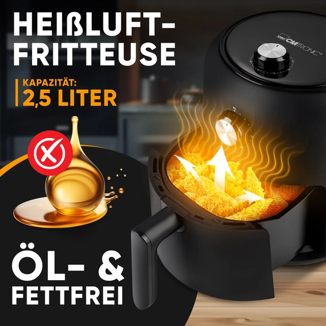 CLATRONIC FR 3816 H teplovzdušná fritéza 2,5 l 1000 W