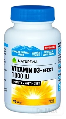 NATUREVIA VITAMIN D3 EFEKT 1000 I.U. 1×90 ks, výživový doplnok