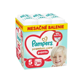 Pampers Premium Care Pants plienkové nohavičky veľkosť 5,11kg-17kg 80 ks