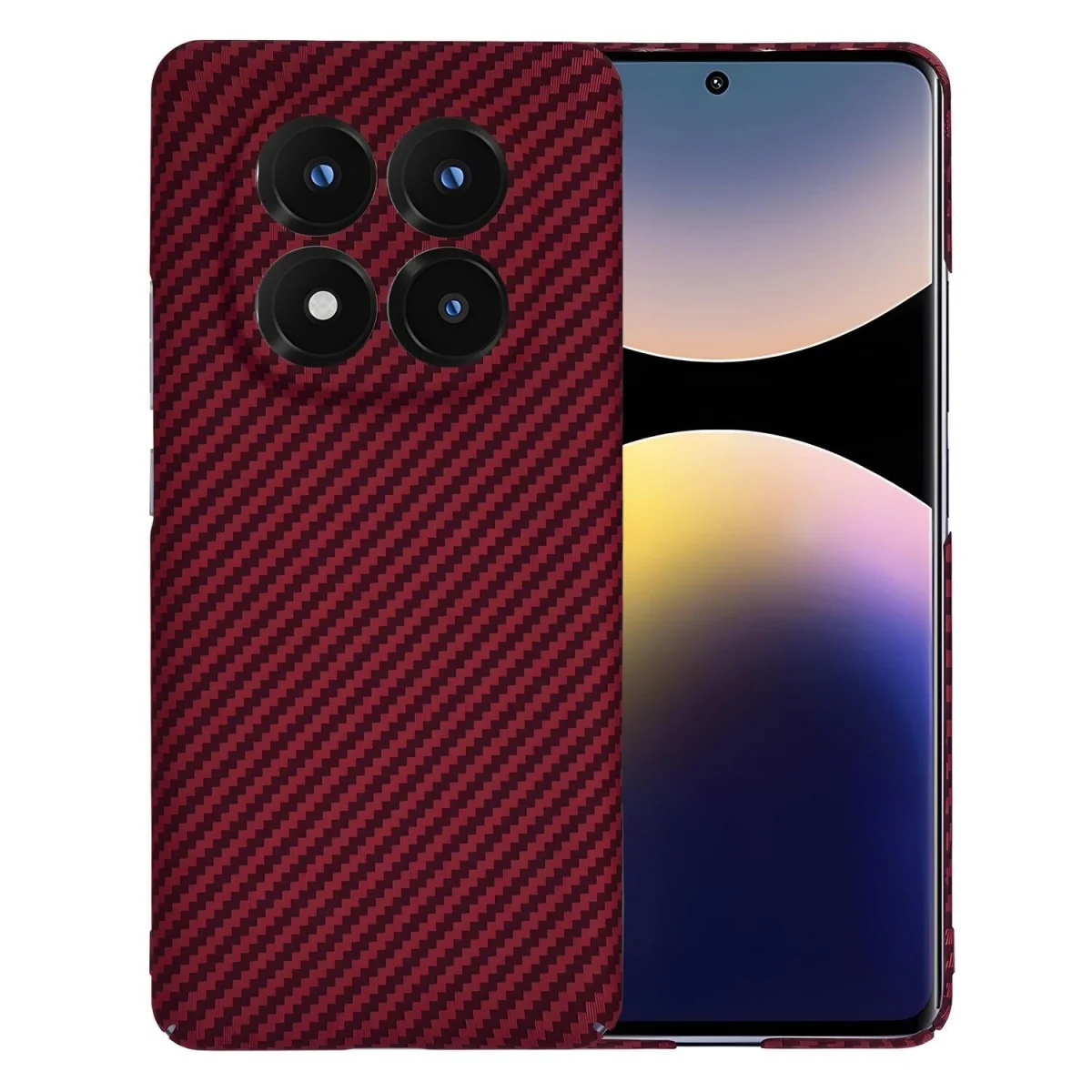 Ochranný obal s karbónovým vzorom pre Xiaomi Redmi Note 14 Pro+ 5G Červená, SKU: 36971