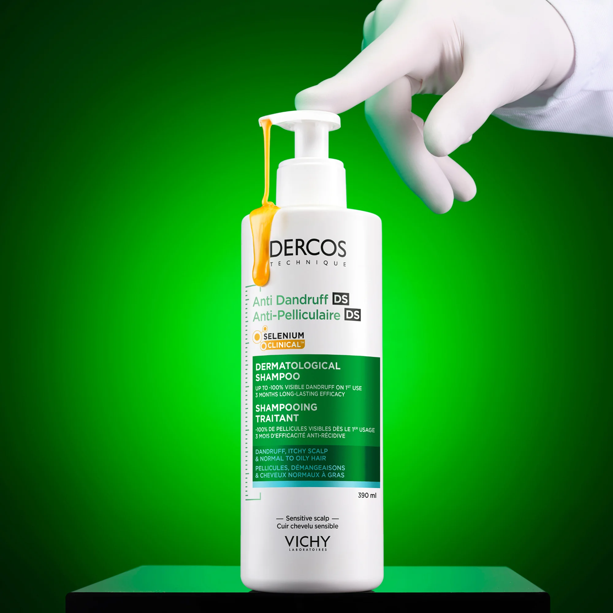 Vichy DERCOS DS šampón proti lupinám - MASTNÉ 390 ml