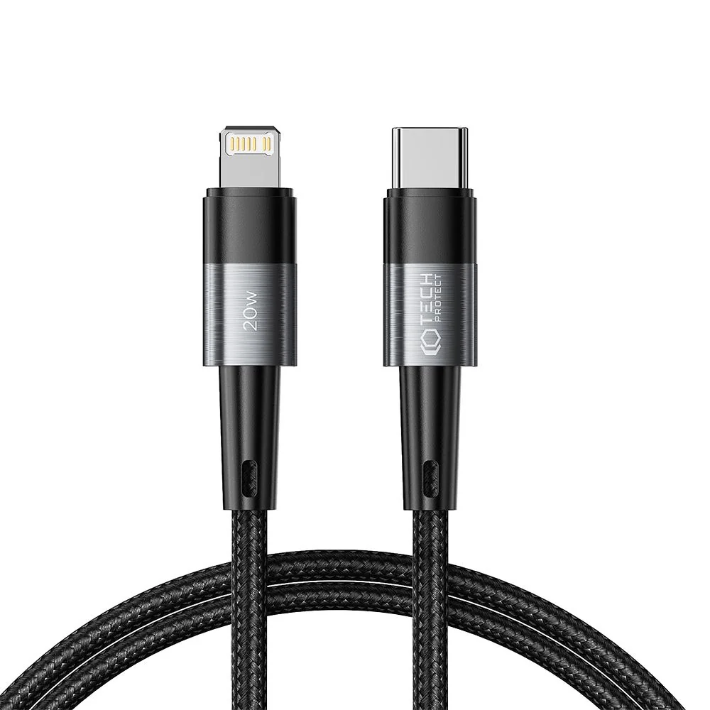 Tech-Protect Ultraboost kábel USB-C / Lightning 20W 3A 1m, šedý 