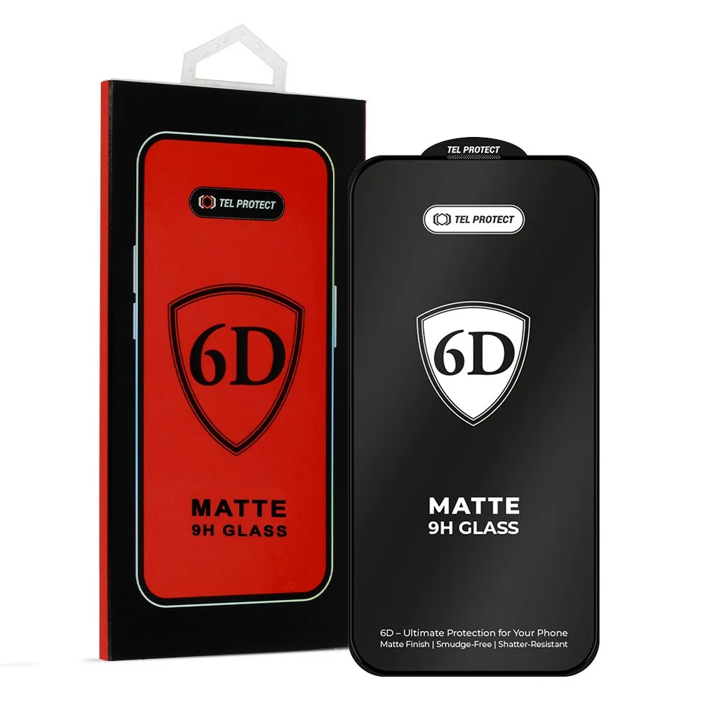 MG Full Glue 6D matné ochranné sklo na iPhone 18 Pro, čierne