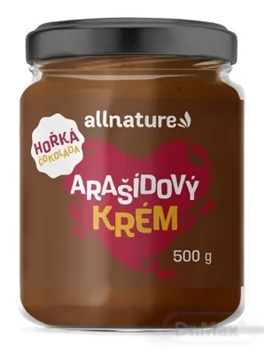 Allnature Arasidovy Krem S Horkou Cokoladou 1×500 g, arašidový krém