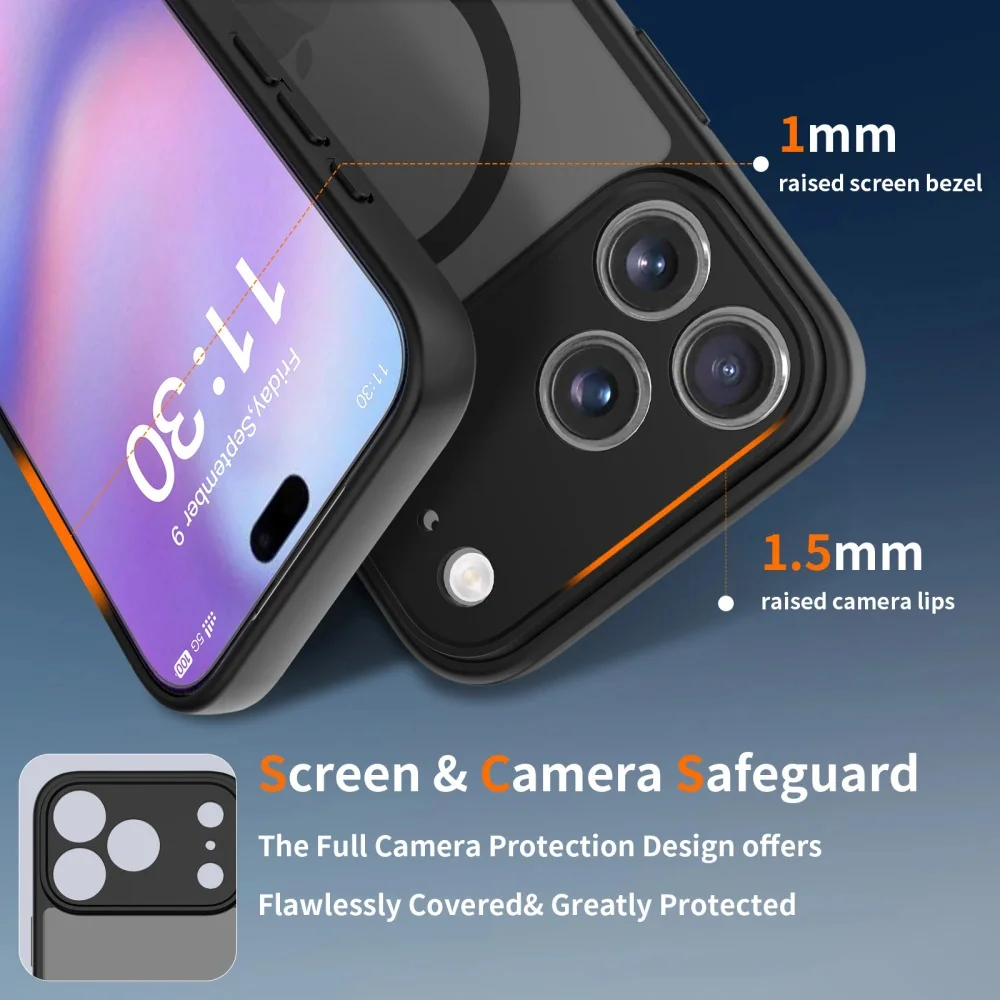 Tech-Protect BasicMag MagSafe kryt na iPhone 17 Pro Max, čierny