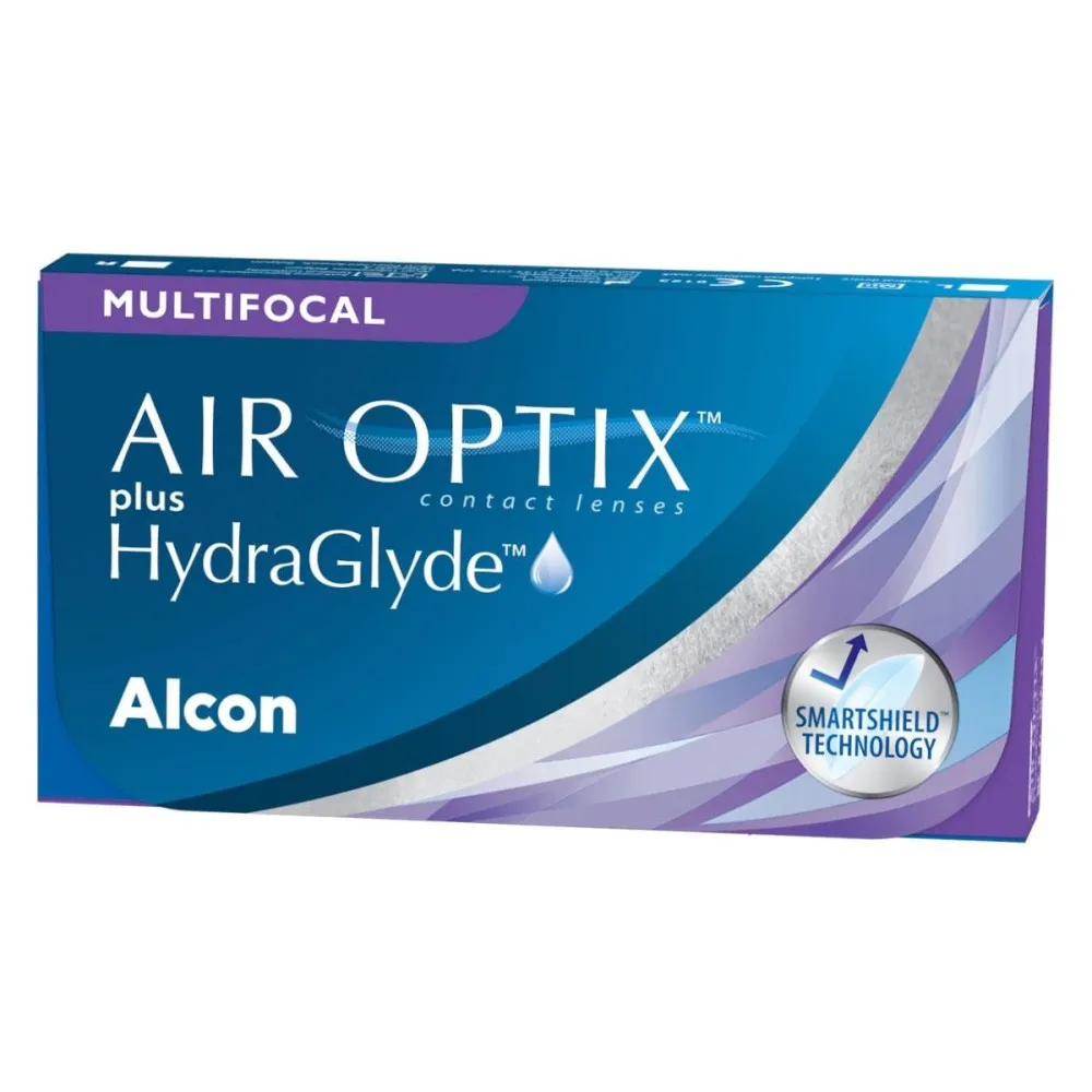 Mesačné Air Optix plus HydraGlyde Multifokálne (6 šošoviek) Dioptrie: 5, Zakrivenie: 8.6, Adícia: 2