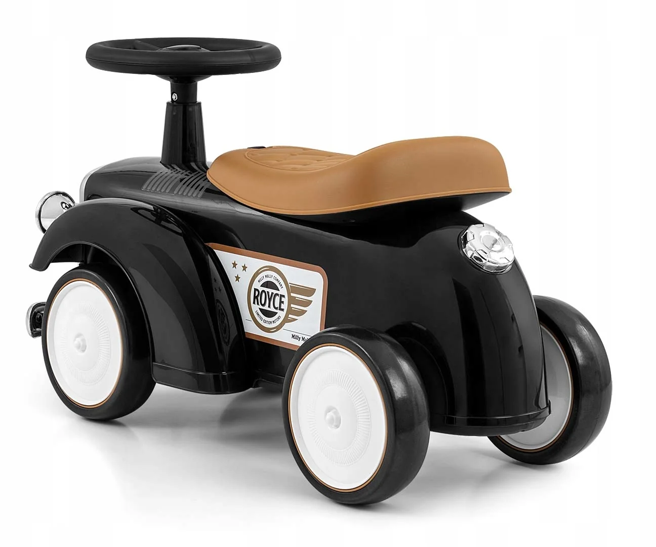 Jazdítko, odrážadlo retro Royce Milly Mally, black