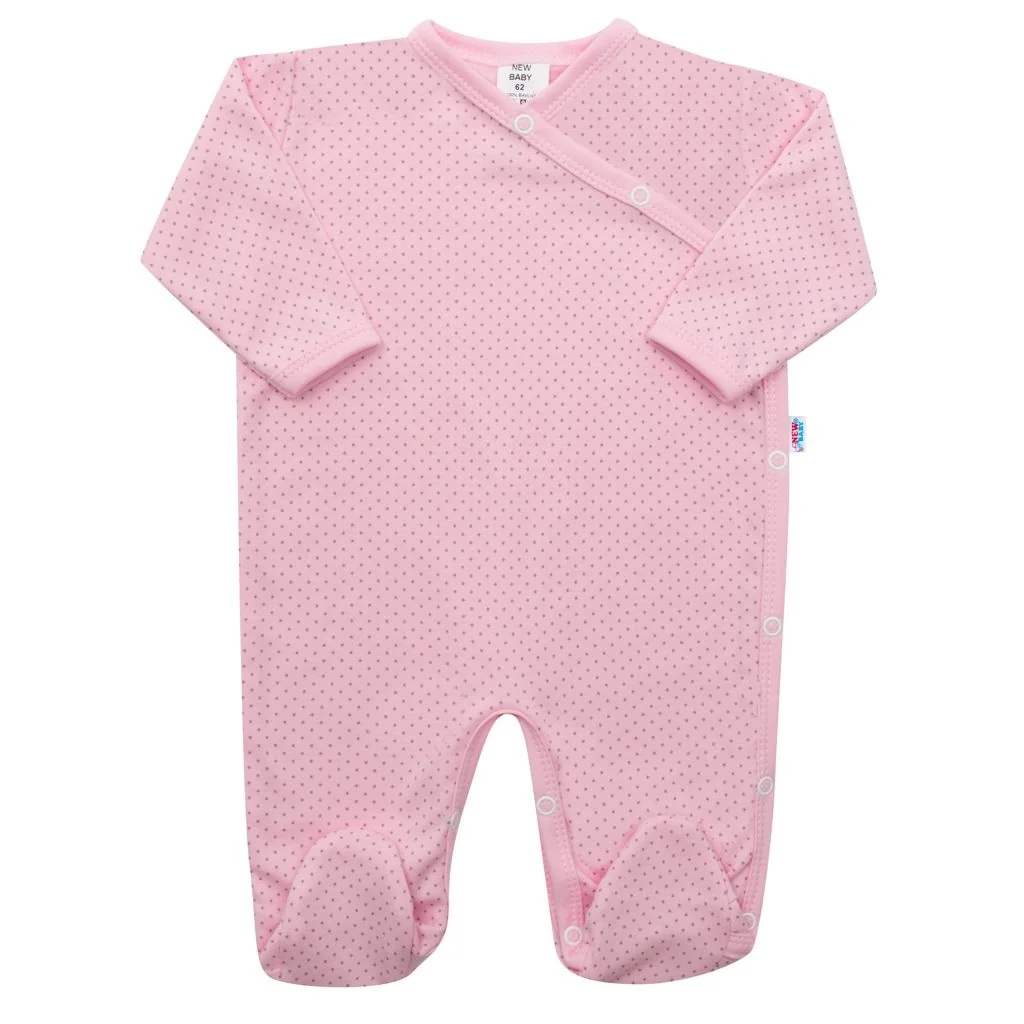 Dojčenský bavlnený overal s bočným zapínaním New Baby Lovely