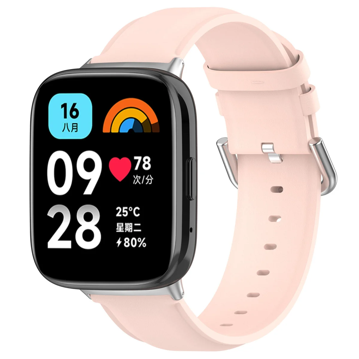 BStrap Leather remienok na Xiaomi Redmi Watch 3 Active / Lite sand pink