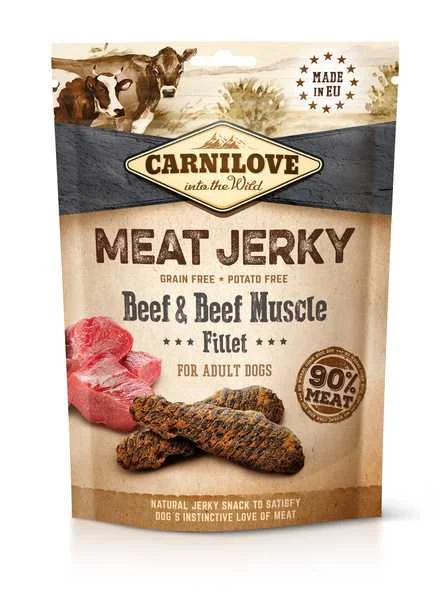 Carnilove Jerky Hovädzie Filet 1×100 g, maškrty pre psy