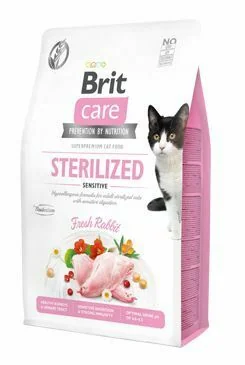 Brit Care Cat Grain-Free Sterilized Sensitive 1×2 kg, granule pre mačky