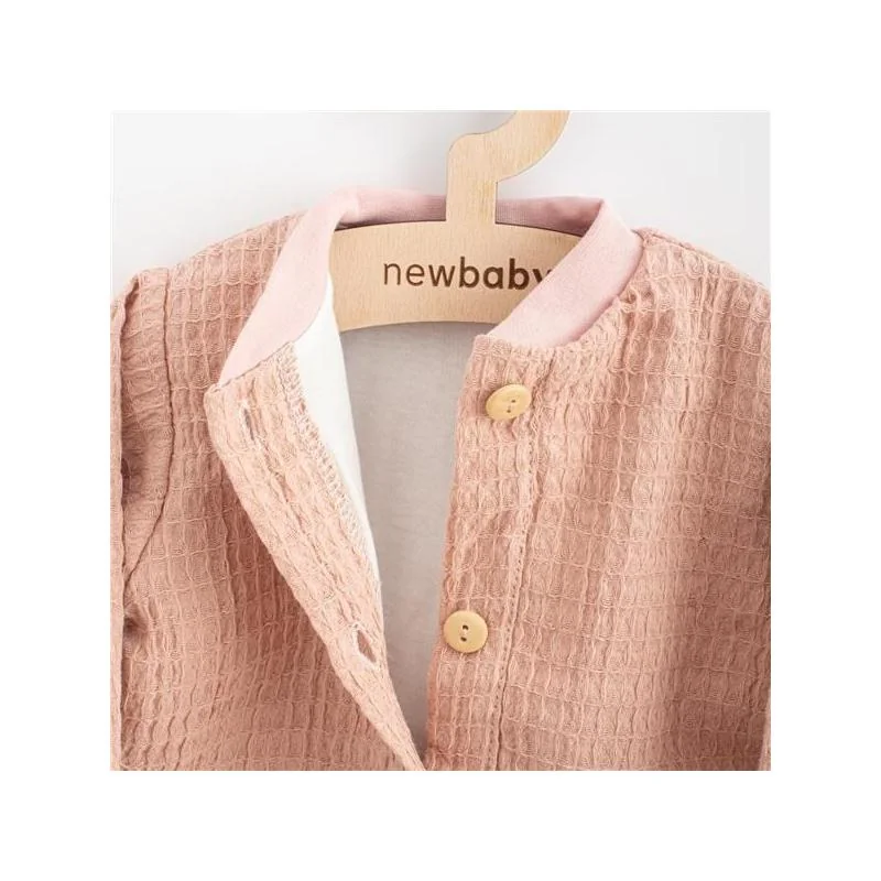 Dojčenský mušelínový kabátik New Baby Comfort clothes ružová